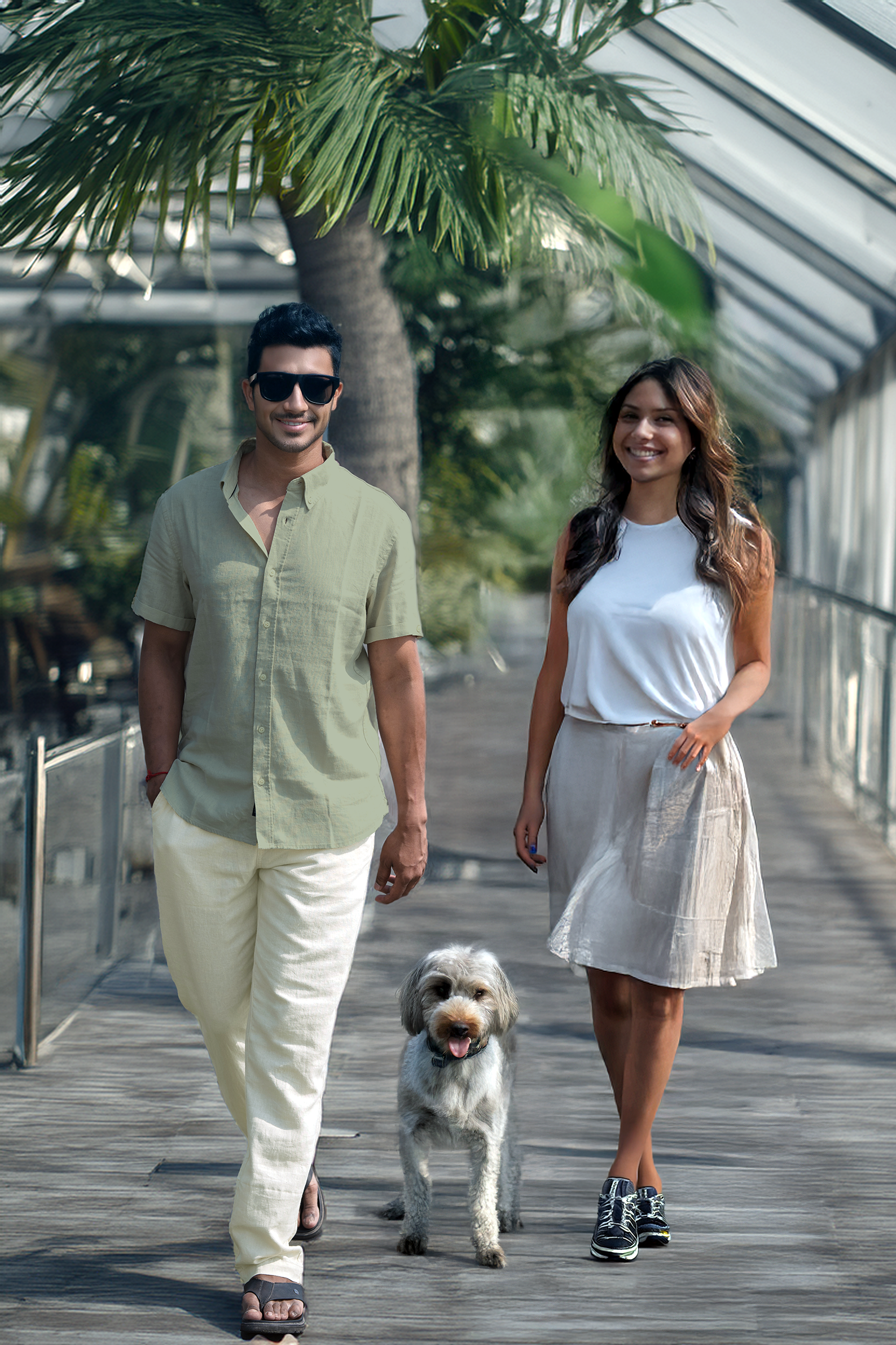 Men’s Linen Blend Short Sleeve Casual Shirt for Vacation, Holiday, Casual Party, Lightweight Button Down Shirt - Tea