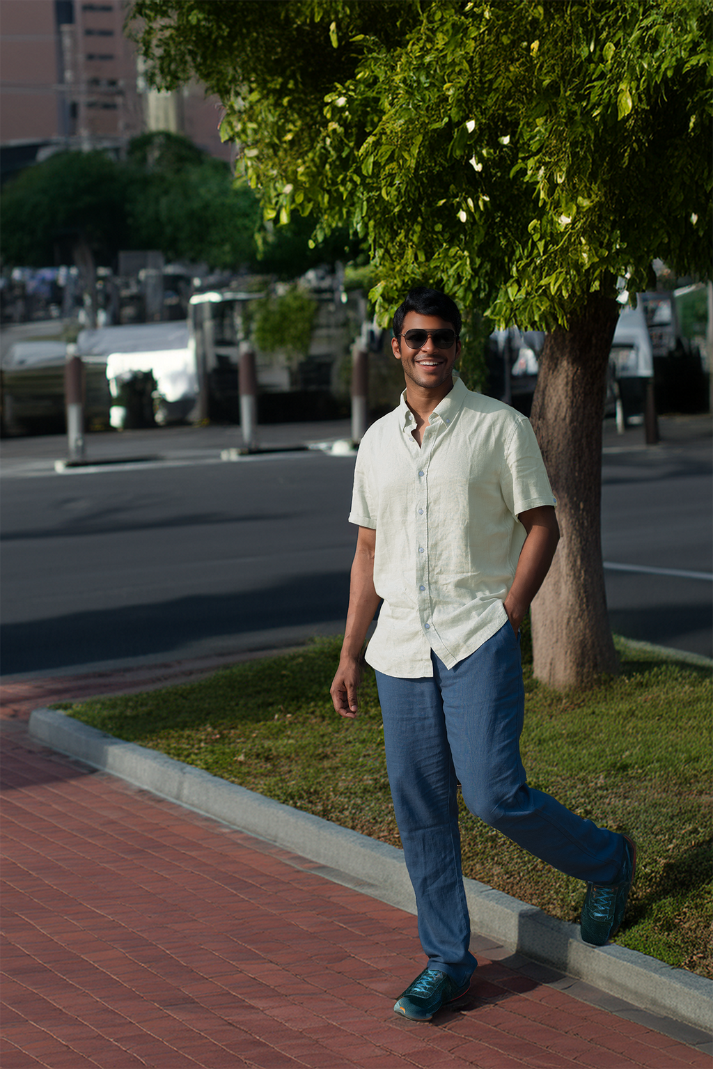 Men’s Linen Blend Short Sleeve Casual Shirt for Vacation, Holiday, Casual Party, Lightweight Button Down Shirt - Oatmeal