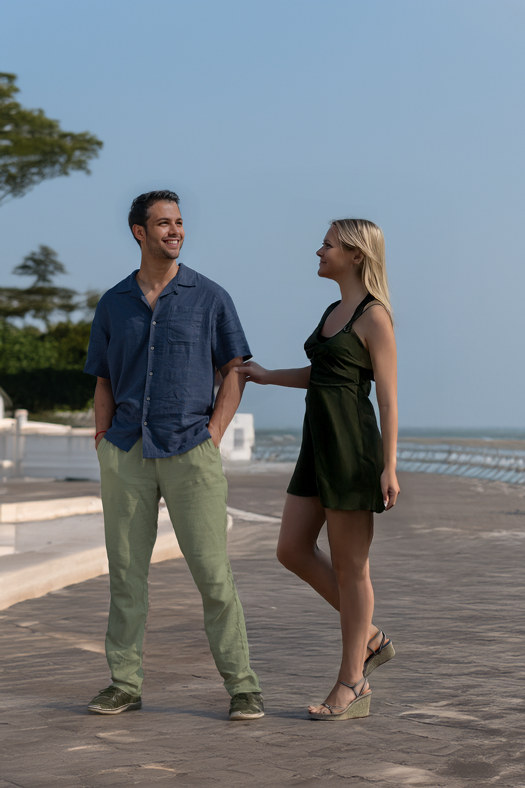 Men's Linen Blend Casual Lightweight Pants, Straight Legs, Functional, Comfortable Pants for a Relaxed Experience - Tea