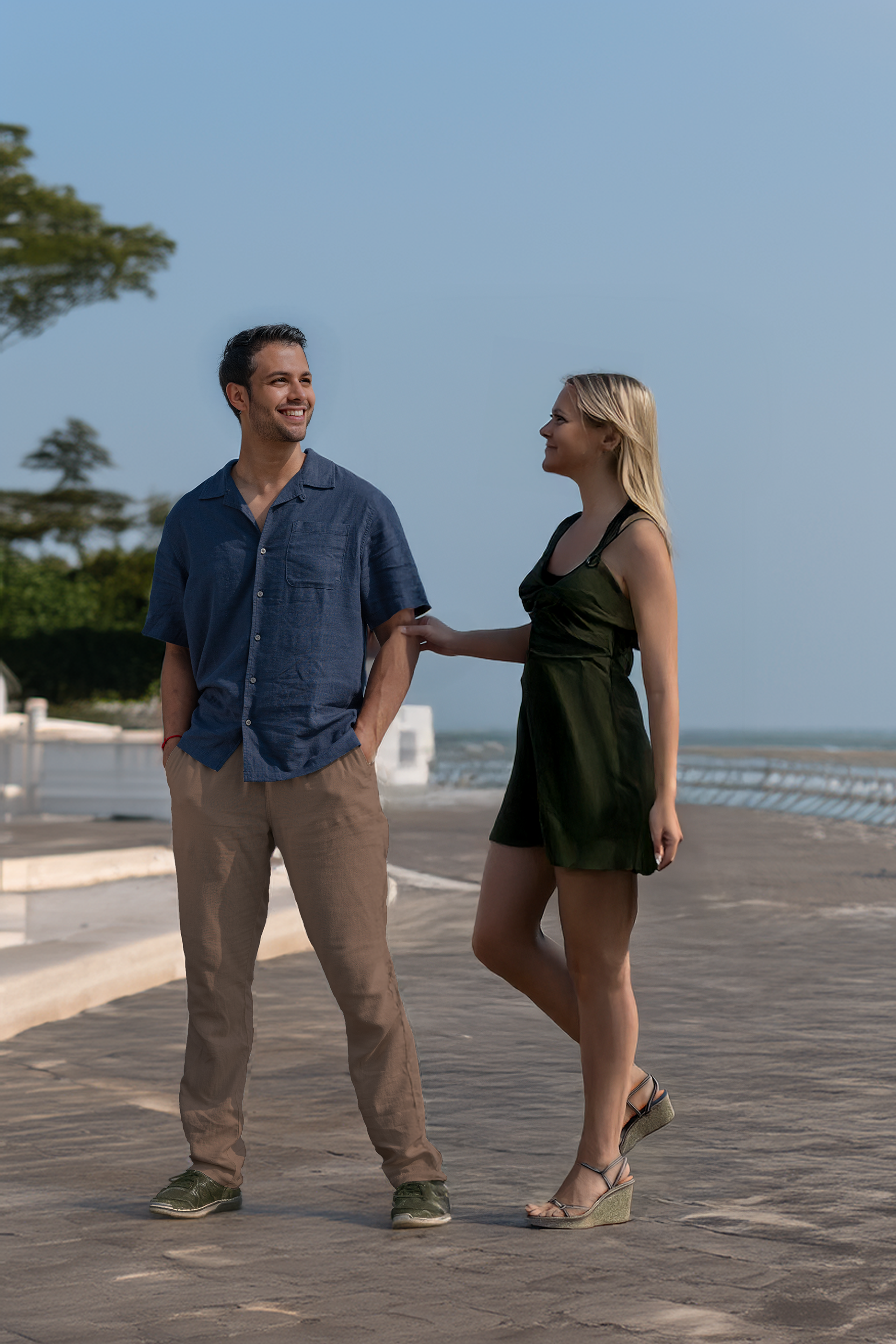 Men's Linen Blend Casual Lightweight Pants, Straight Legs, Functional, Comfortable Pants for a Relaxed Experience - Coffee