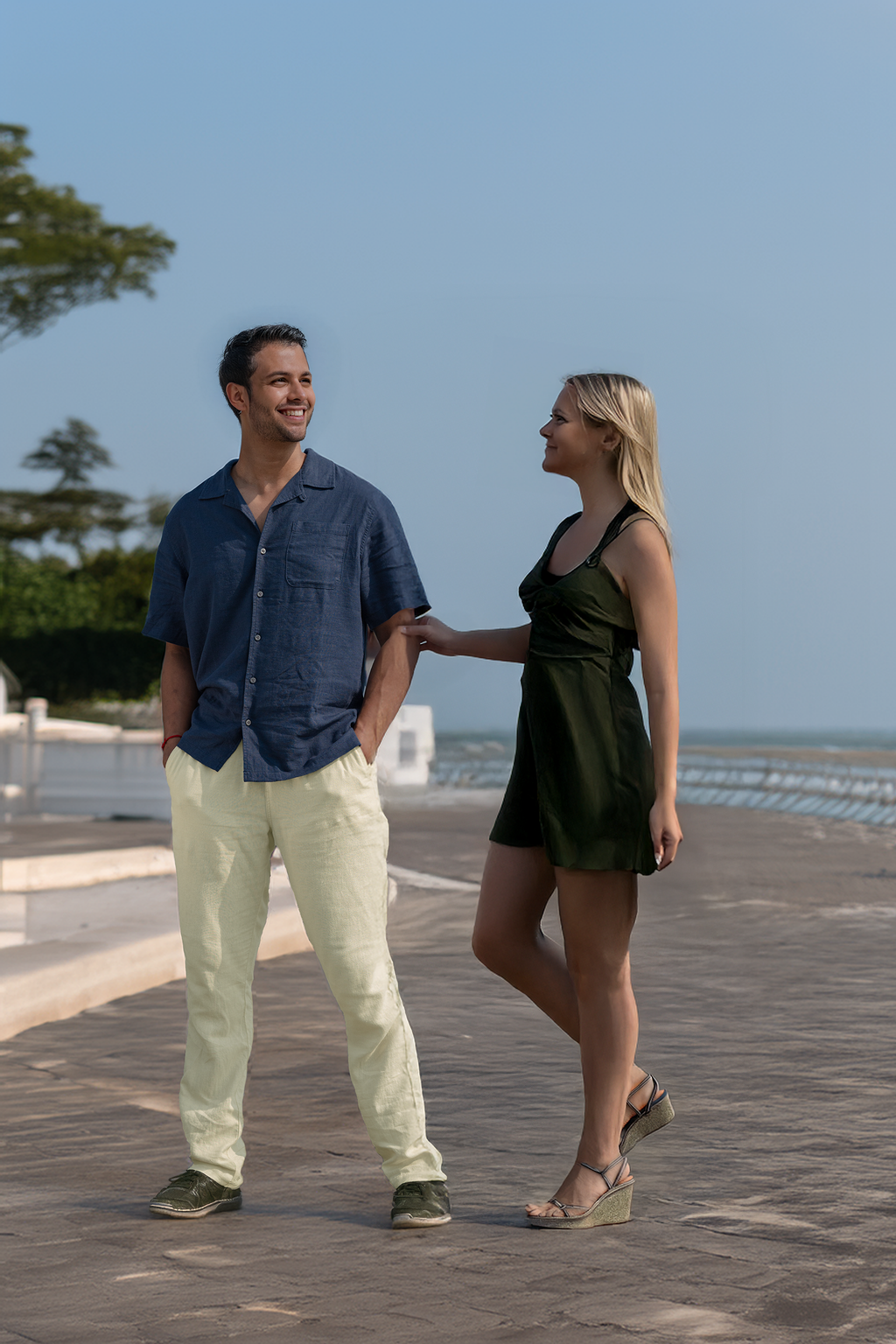 Men's Linen Blend Casual Lightweight Pants, Straight Legs, Functional, Comfortable Pants for a Relaxed Experience - Off White