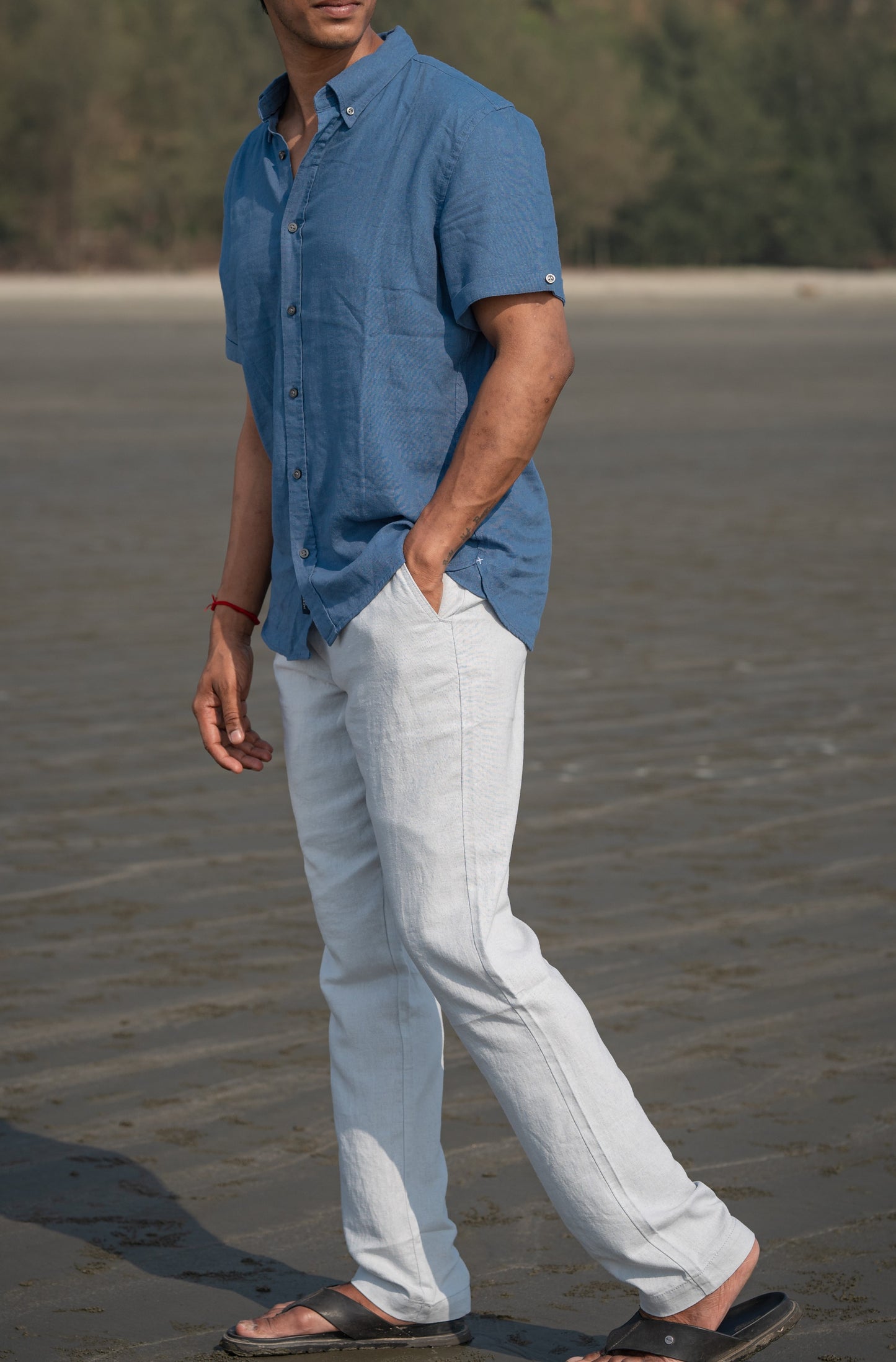 Soho County Men's Linen Blend Casual Pants