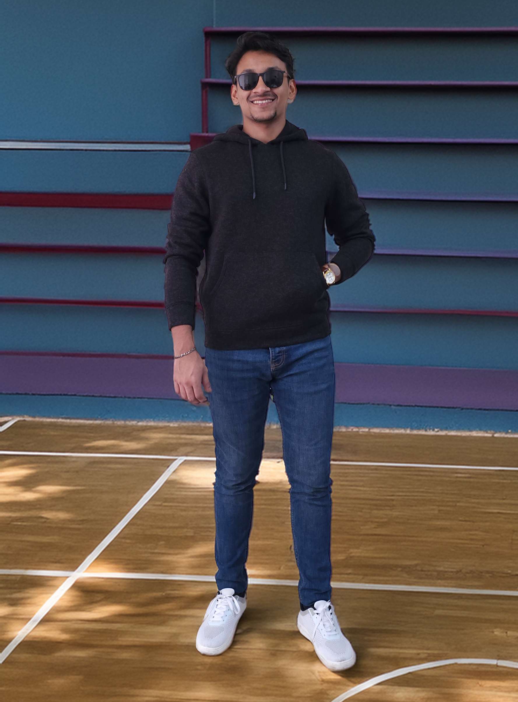 Men's Textured Fleece Hoodie Comfy Casual Soft Warm Outdoor Winter Spring Sweatshirt With Kangaroo Pockets - Black