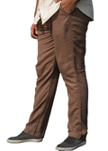 Men's Linen Blend Casual Lightweight Pants, Straight Legs, Functional, Comfortable Pants for a Relaxed Experience - Coffee